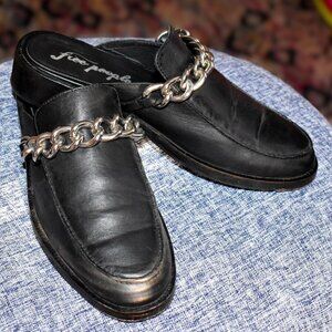Free People Black Leather Mules 7.5 US